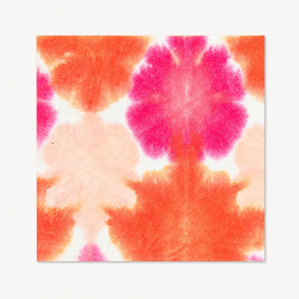 Colorful watercolor square design isolated object on white