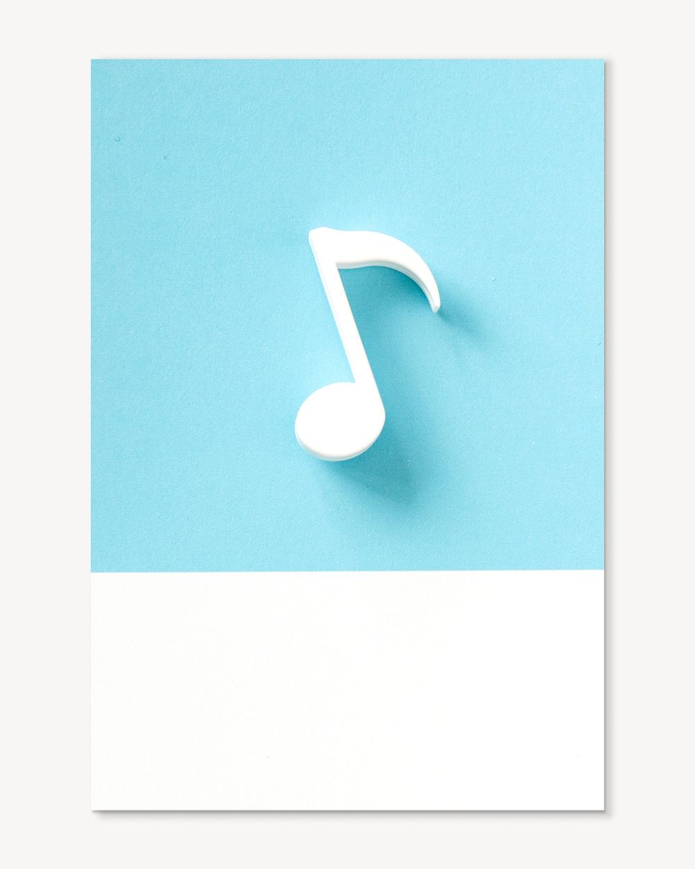 Musical note image on white