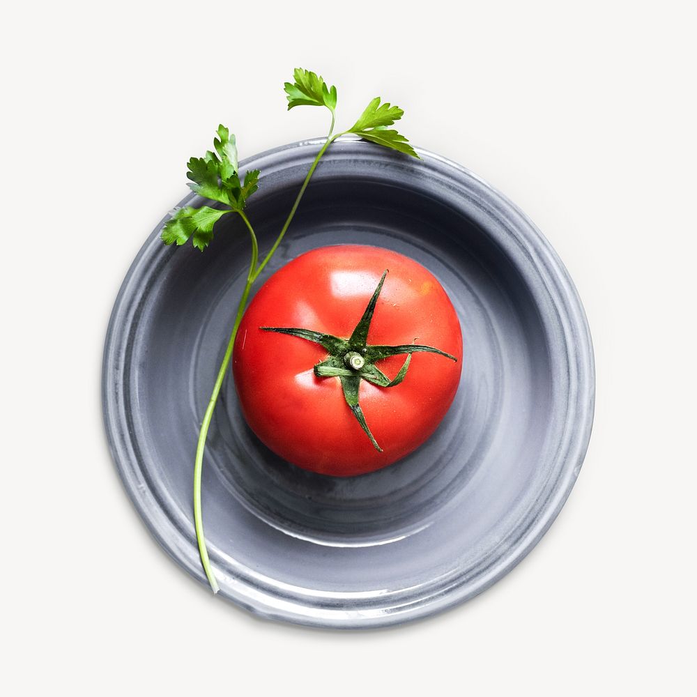 Tomato image on white