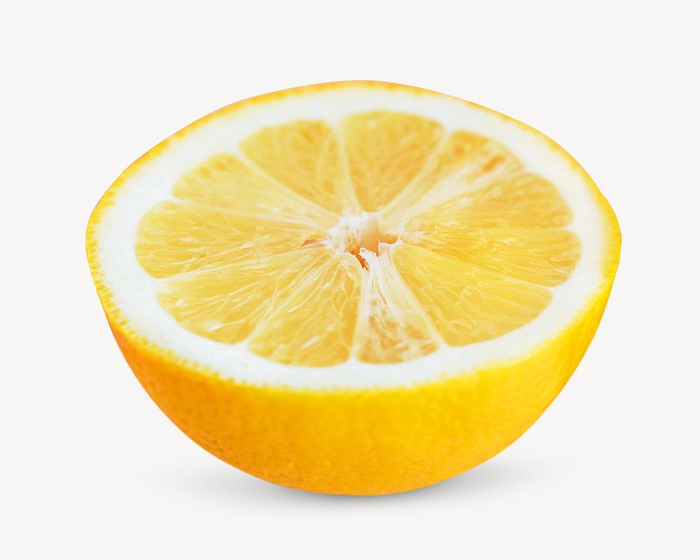 Lemon image on white