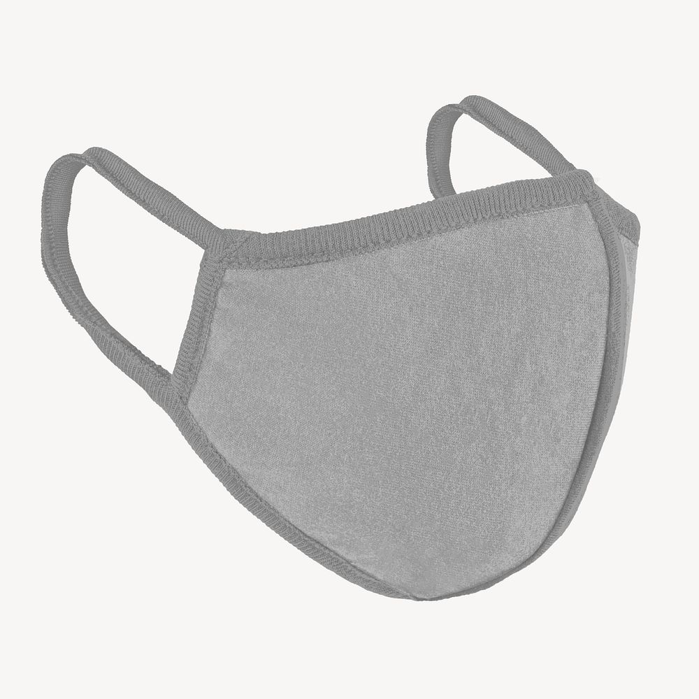 Gray face mask, simple design