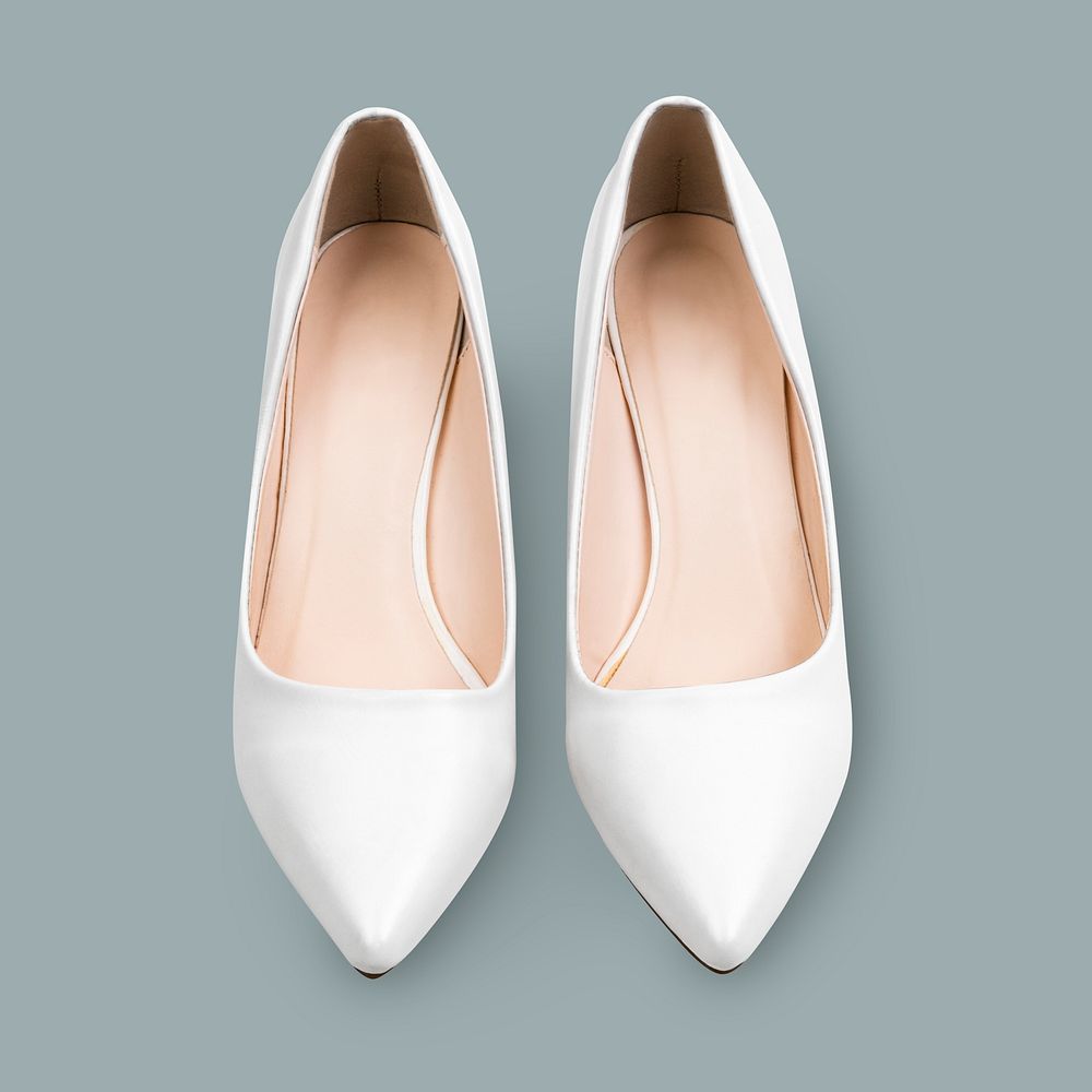 White high heels mockup psd women&rsquo;s shoes fashion
