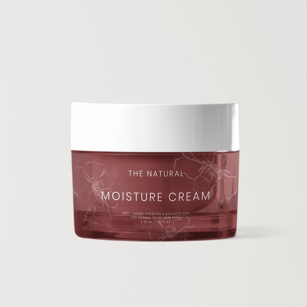 Cream mockup, cosmetic product, psd packaging 