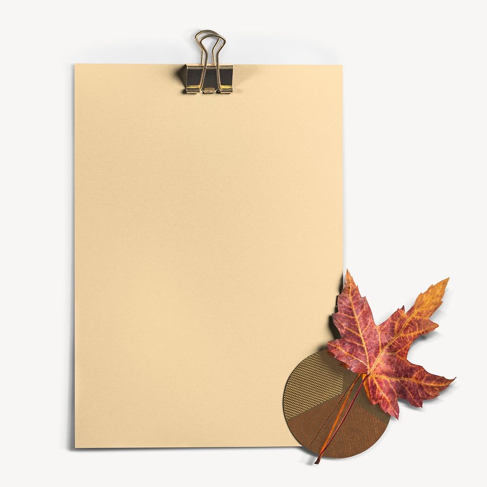 Beige paper, Autumn design