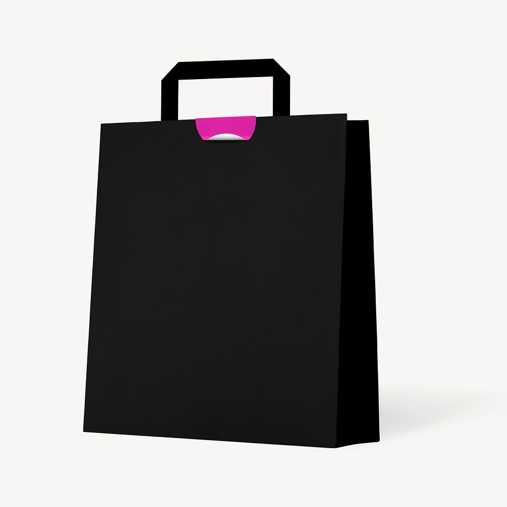 Paper shopping bag isolated design