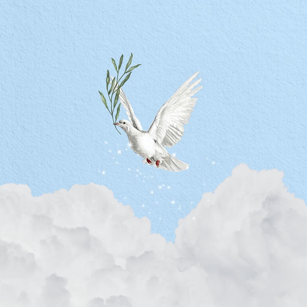 Flying dove background, aesthetic animal