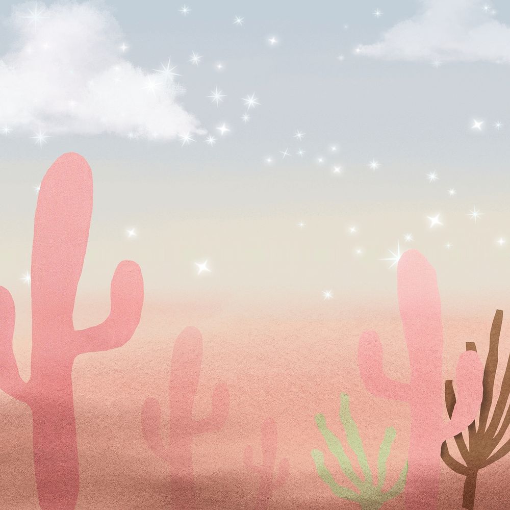 Aesthetic cactus gradient  background