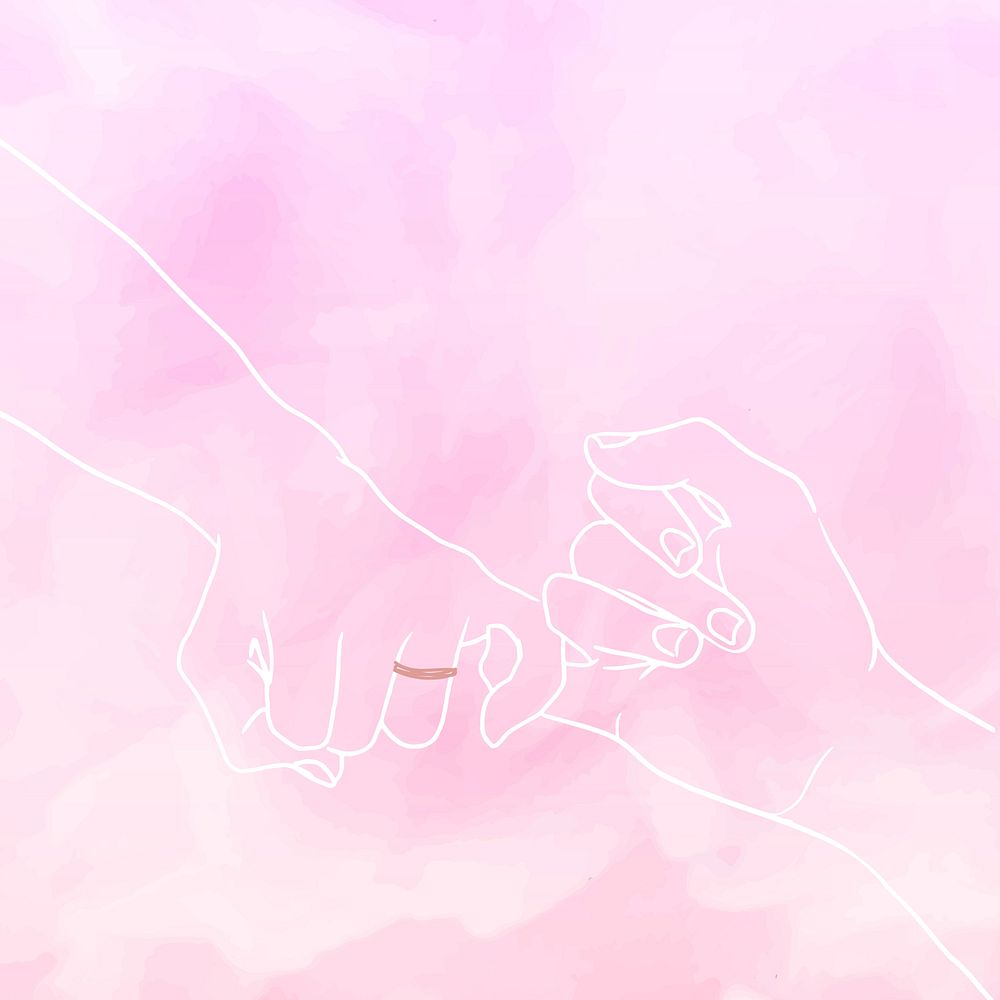 Couple aesthetic sky background, promise hands design