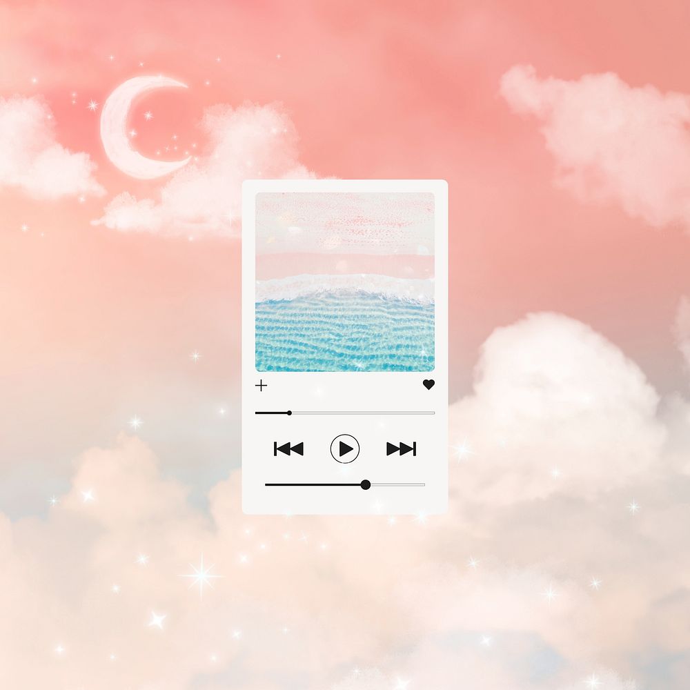 Pink aesthetic sky playlist background