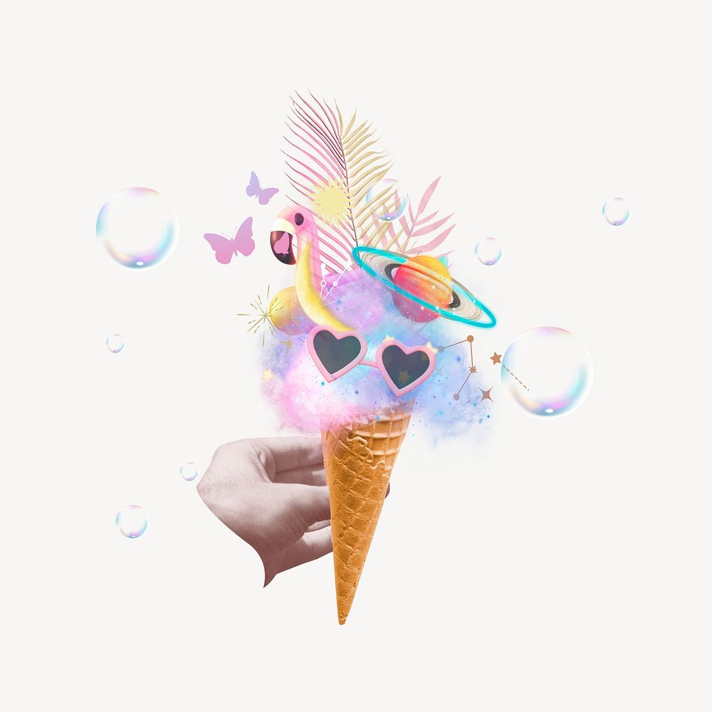 Cool summer ice-cream remix design 