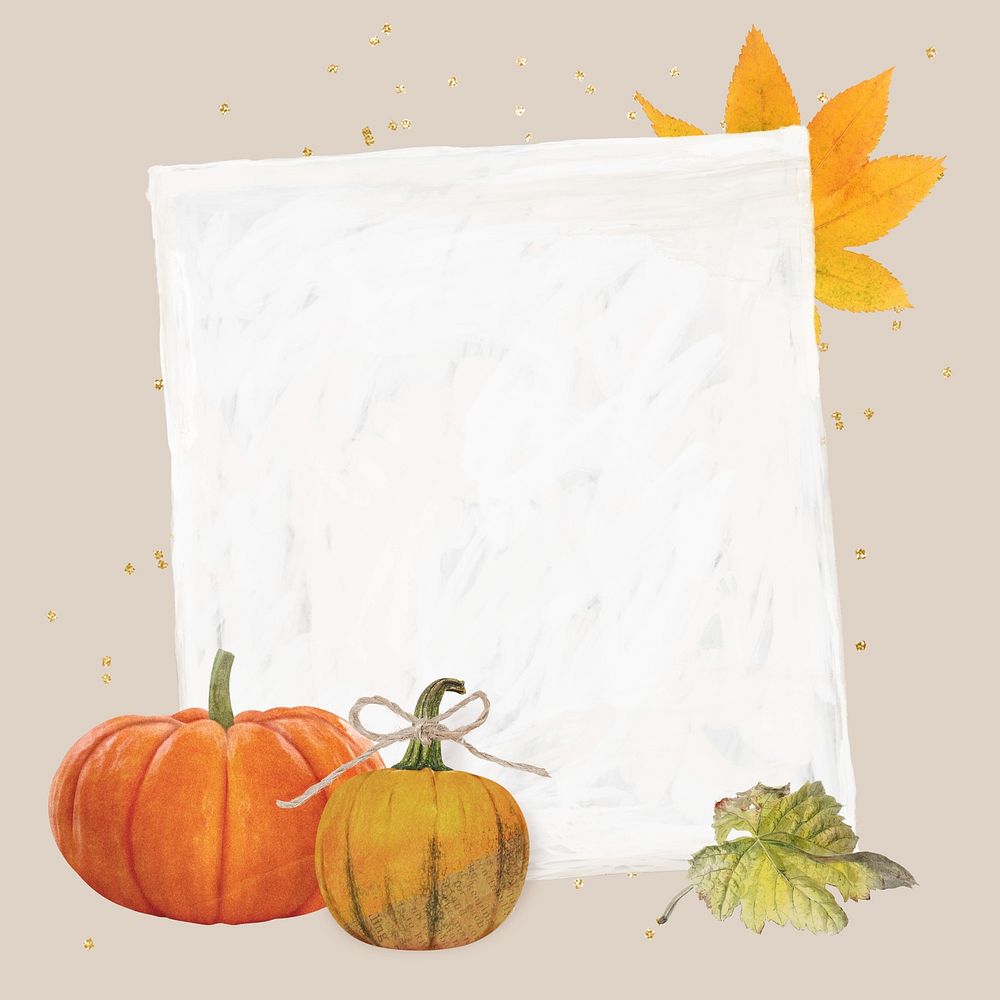 Autumn pumpkin note paper collage