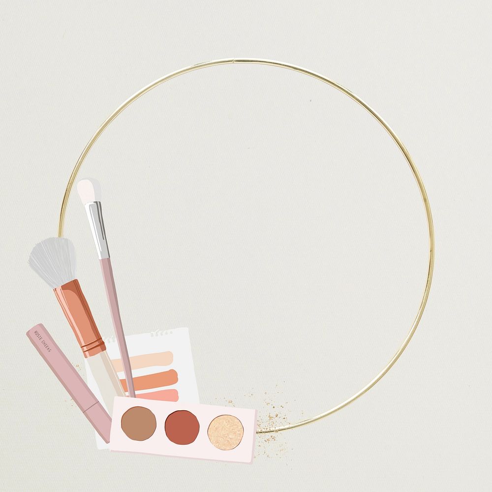 Beauty makeup  frame, circle design