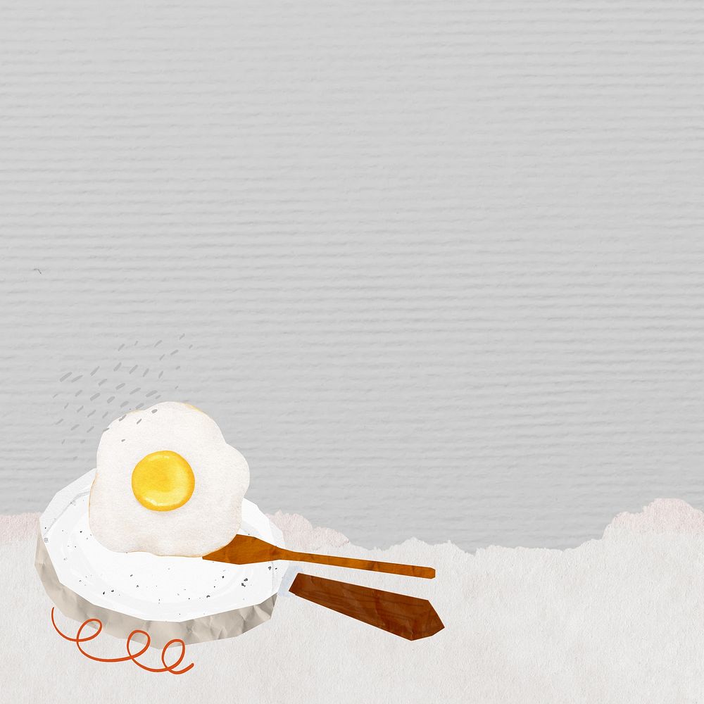 Cute sunny-side up background, breakfast food border
