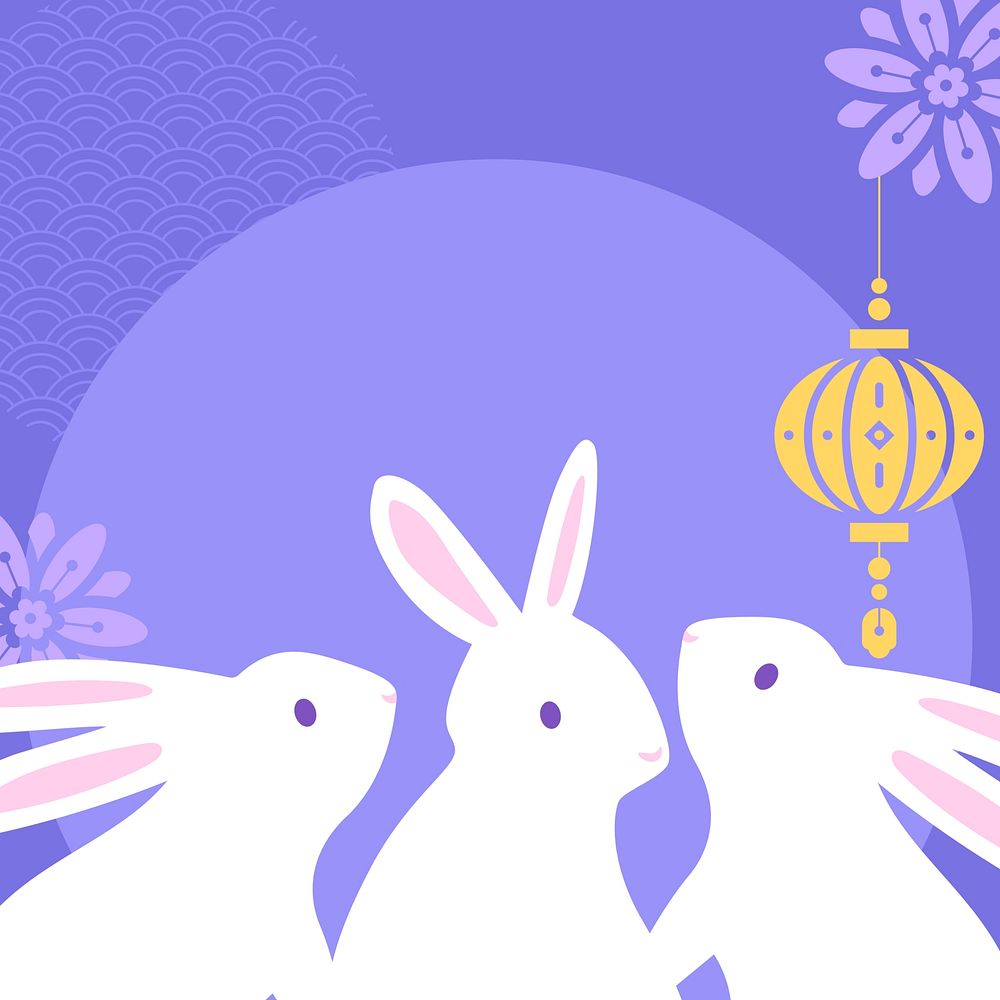 Year of Rabbit background, animal zodiac sign