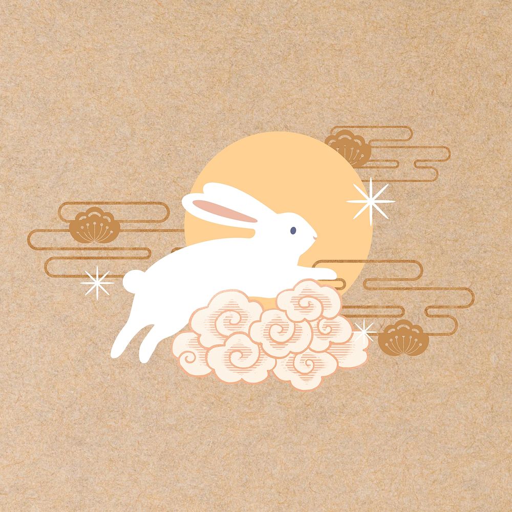 Chinese oriental rabbit background, New Year celebration