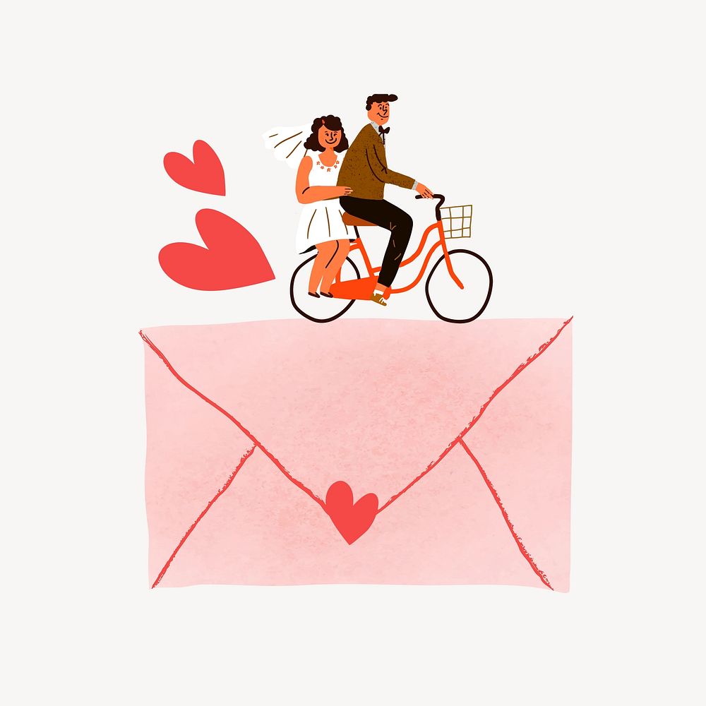 Wedding invitation envelope, Valentine's Day graphic