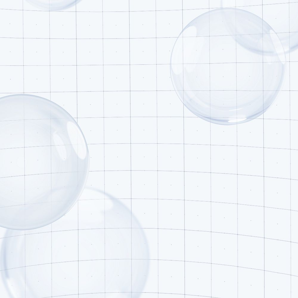 Off-white bubbles grid background