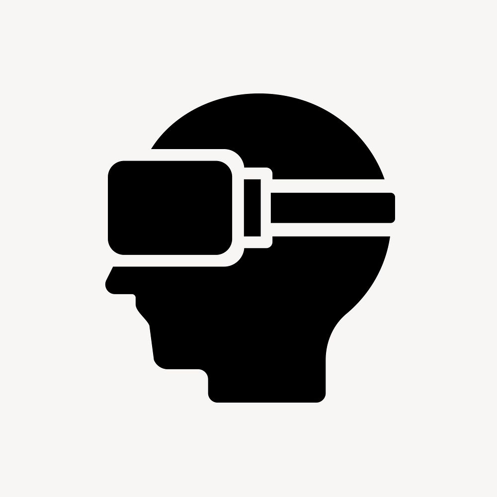 VR technology flat icon vector