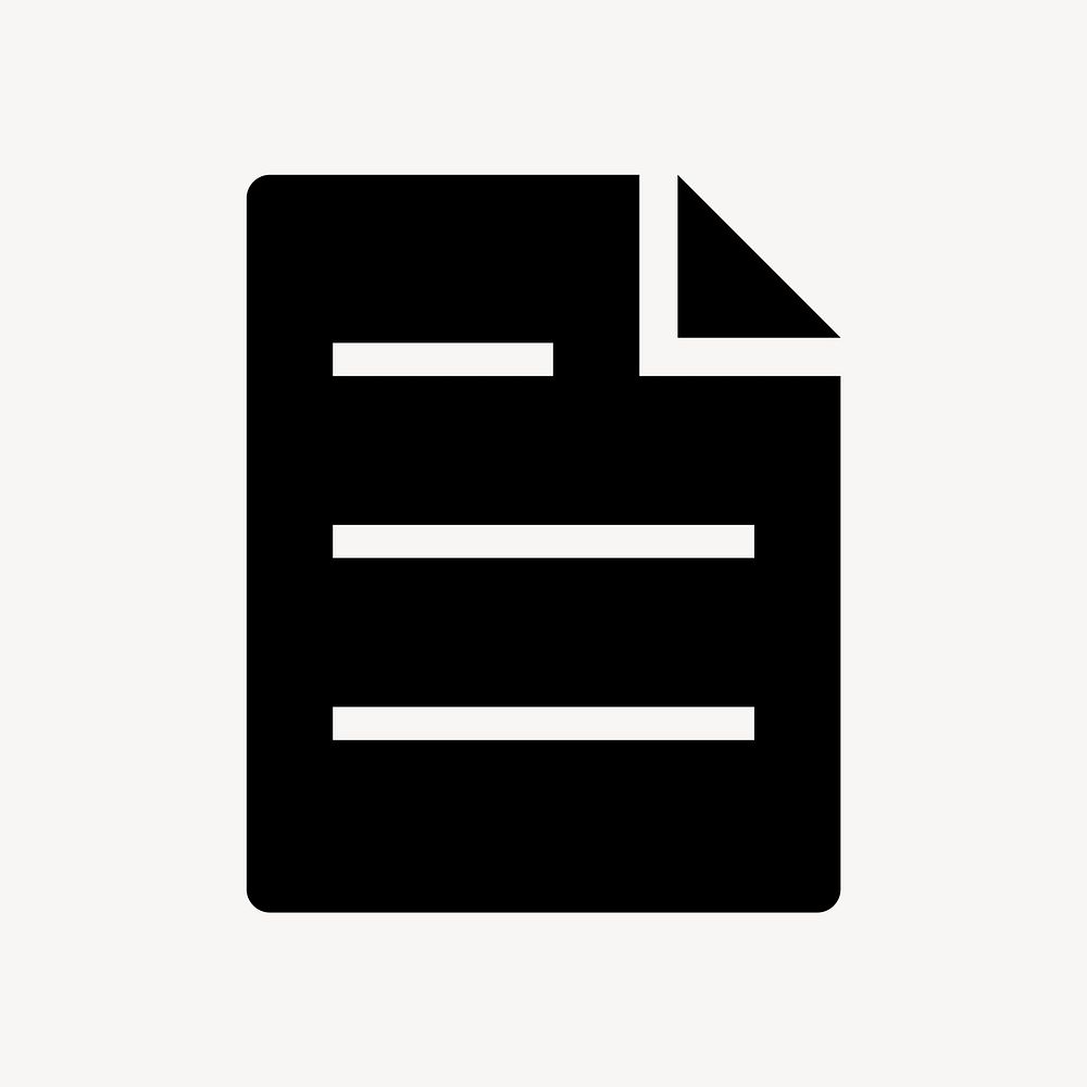 Document flat icon element vector
