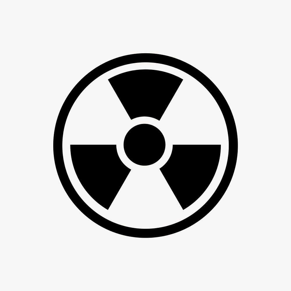 Radioactive flat icon element vector