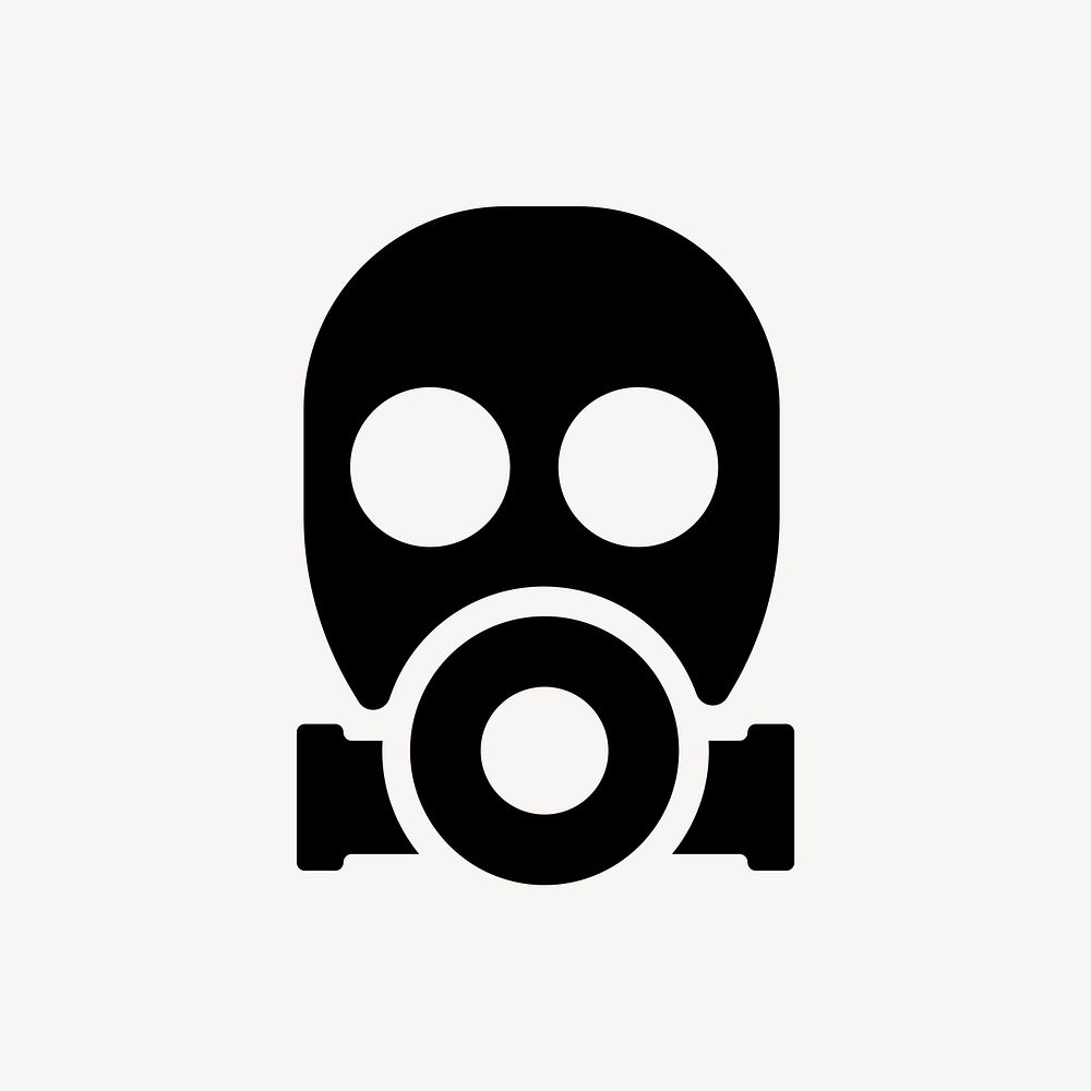 Gas mask flat icon element
