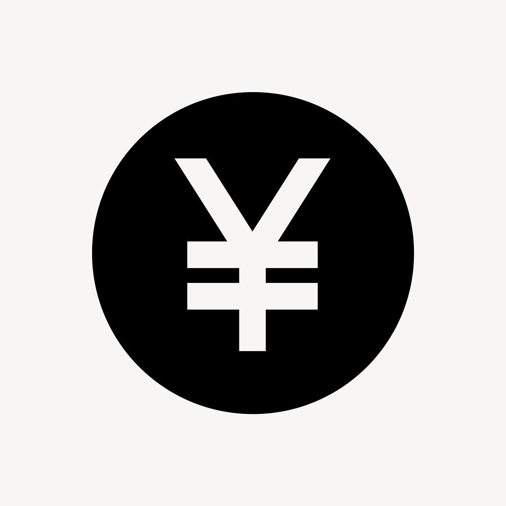 Japanese Yen currency, flat icon vector