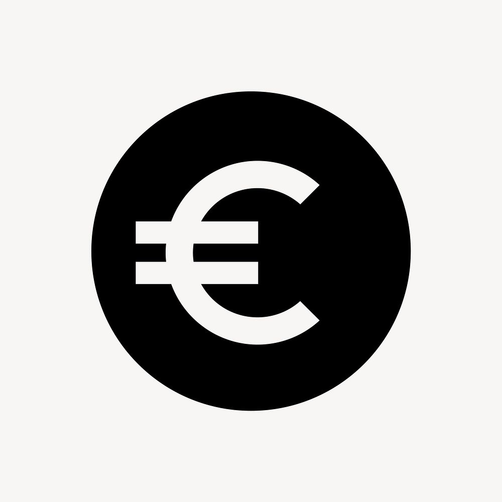 Euro currency flat icon vector