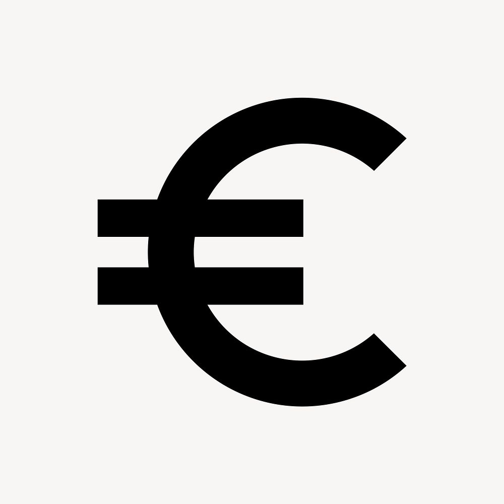 Euro currency flat icon vector