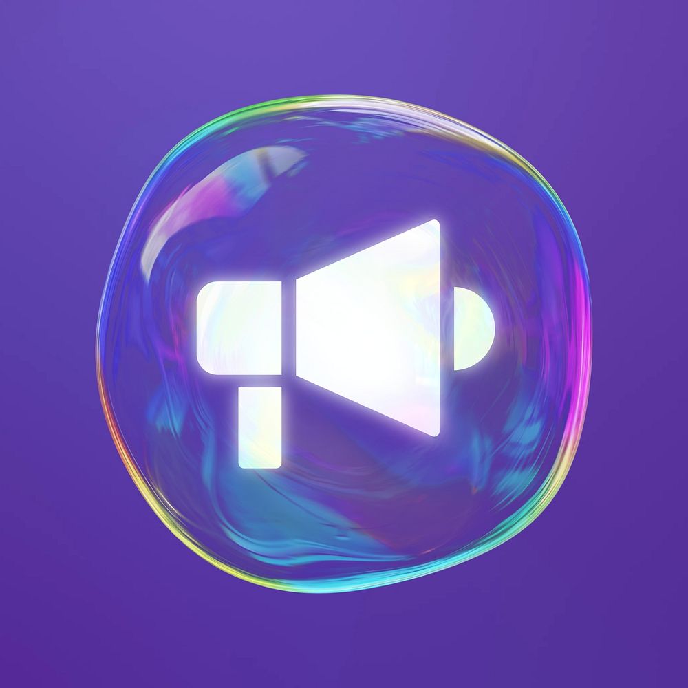 Bubble megaphone, digital remix