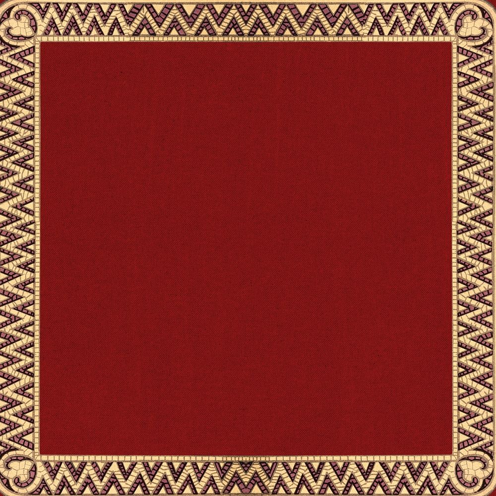 Gold vintage frame background, red texture design