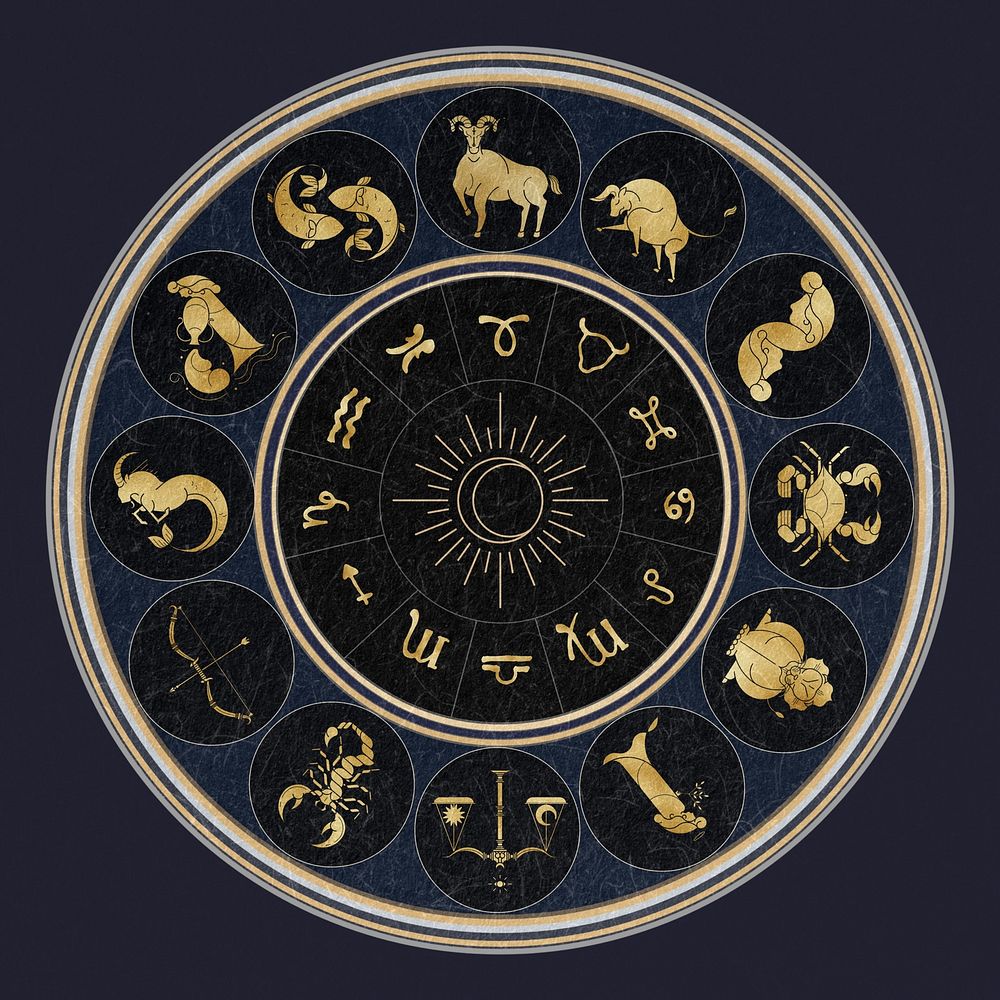 Aesthetic Alphonse Mucha&rsquo;s zodiac sign, famous Art Nouveau artwork, remixed by rawpixel