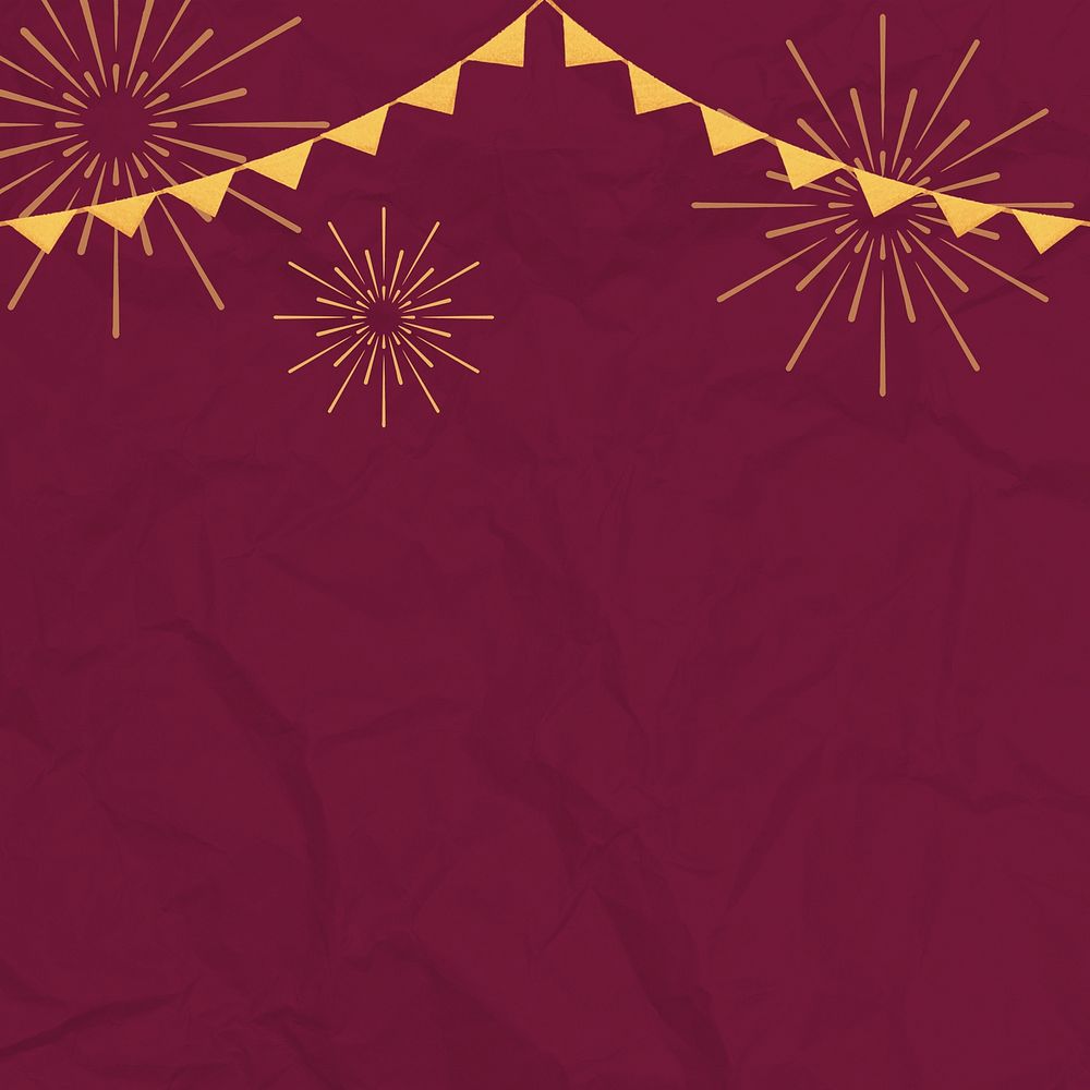 New Year fireworks background, red textured design
