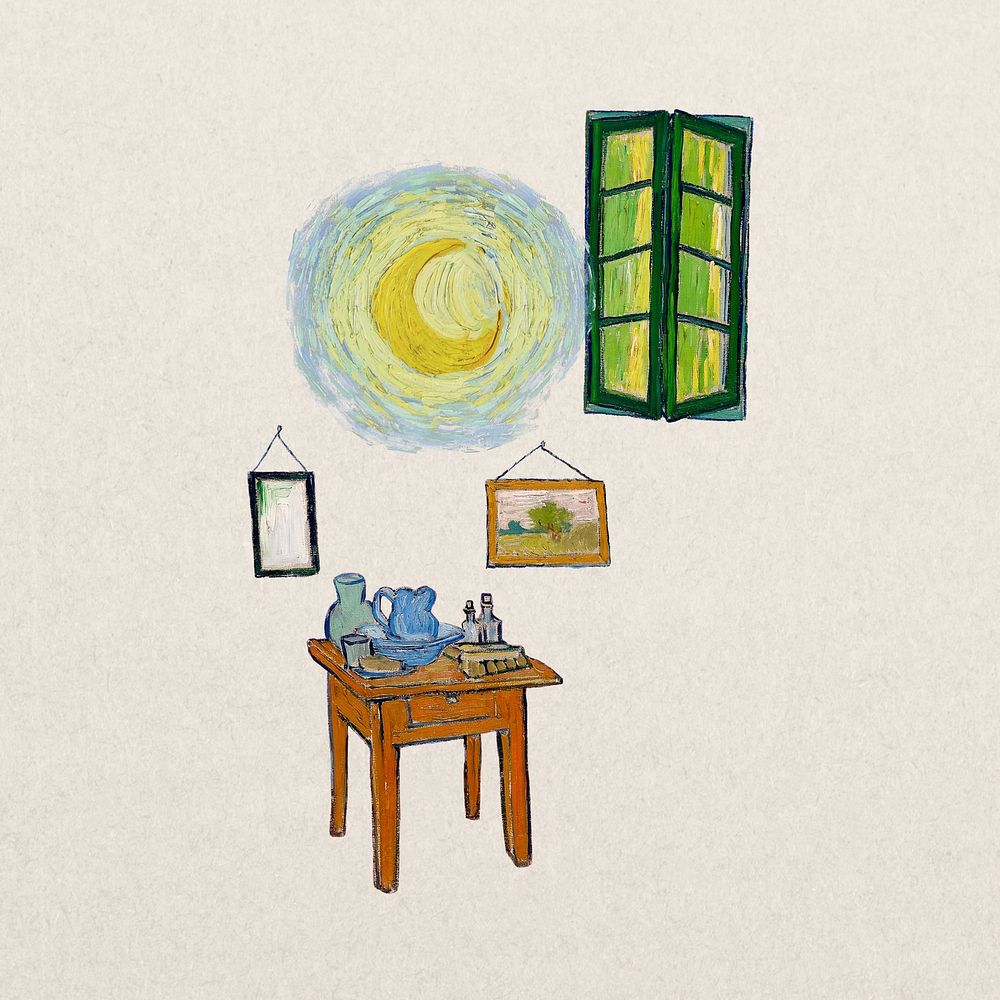 Van Gogh's famous painting collage illustration, remixed by rawpixel