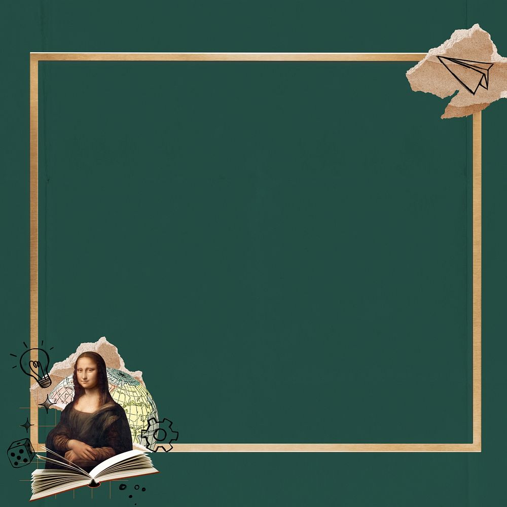 Mona Lisa frame background. Leonardo da Vinci art remixed by rawpixel.