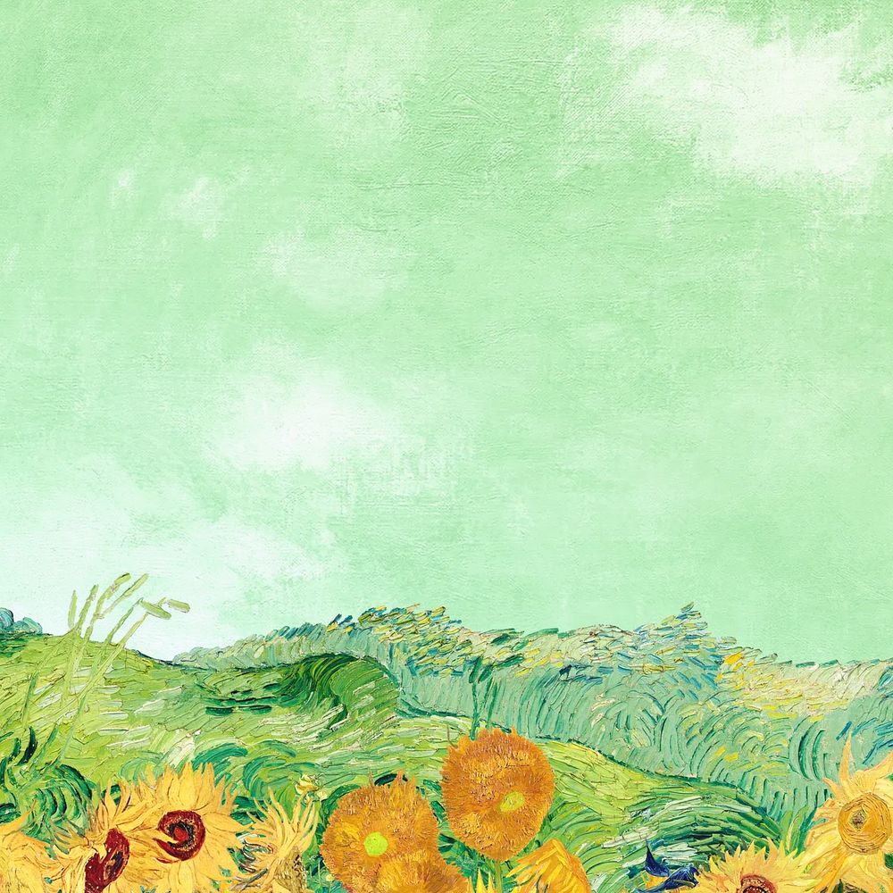 Van Gogh's famous artwork, nature landscape design, remixed by rawpixel