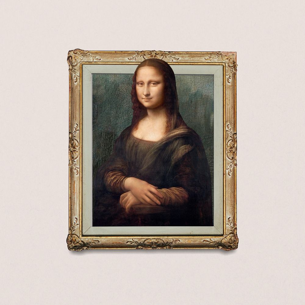Mona Lisa picture frame. Leonardo da Vinci art remixed by rawpixel.