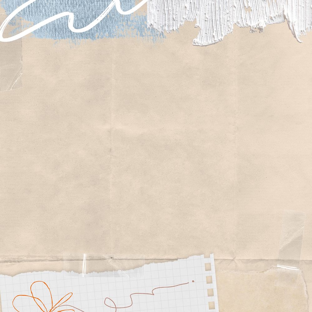 Beige ripped paper border background