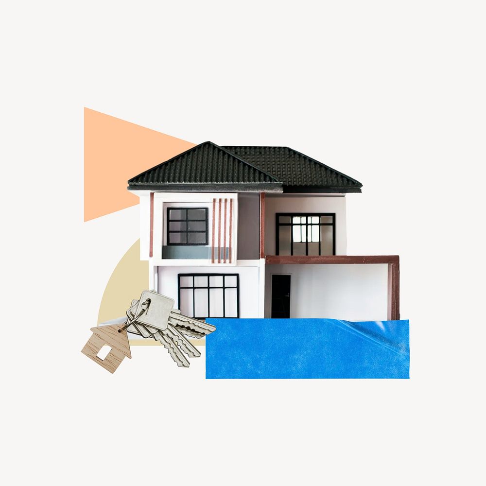 House & keys, real estate remix