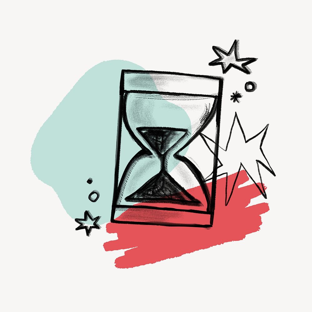 Hourglass doodle, time management