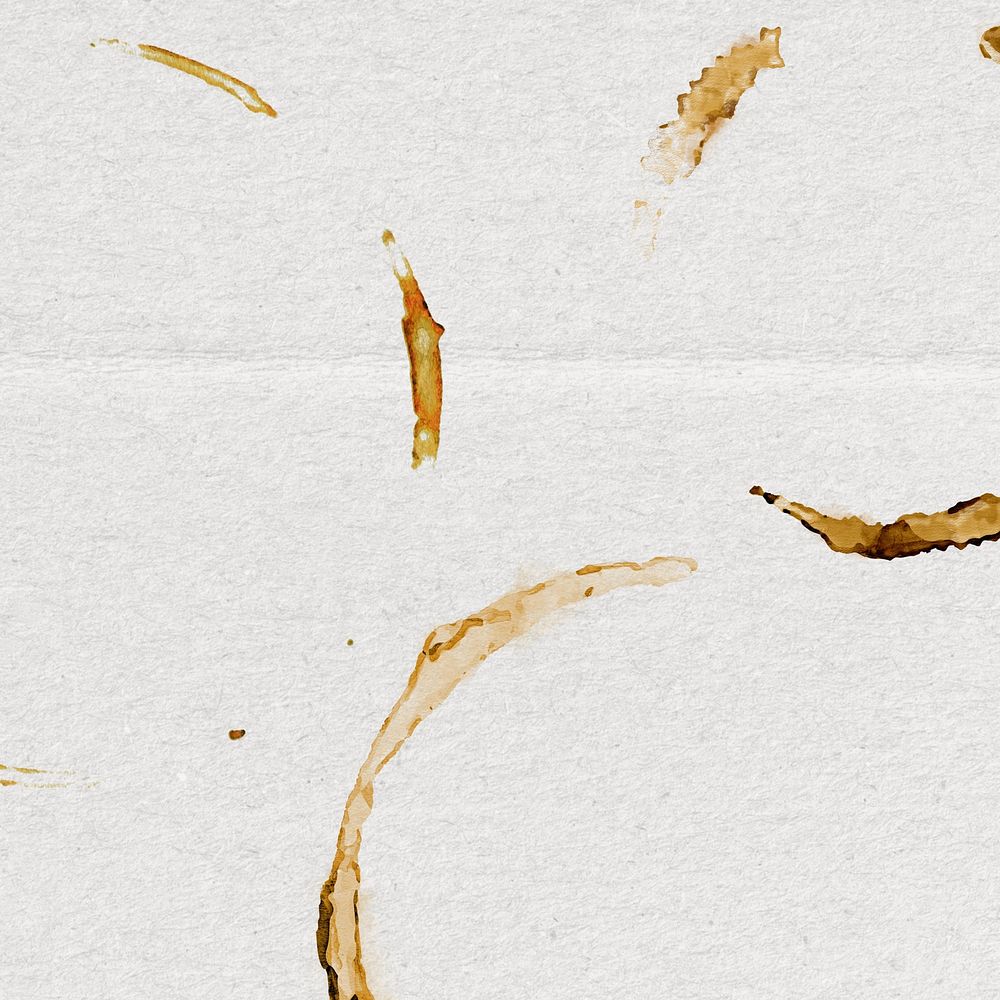 Coffee cup stain background, white paper