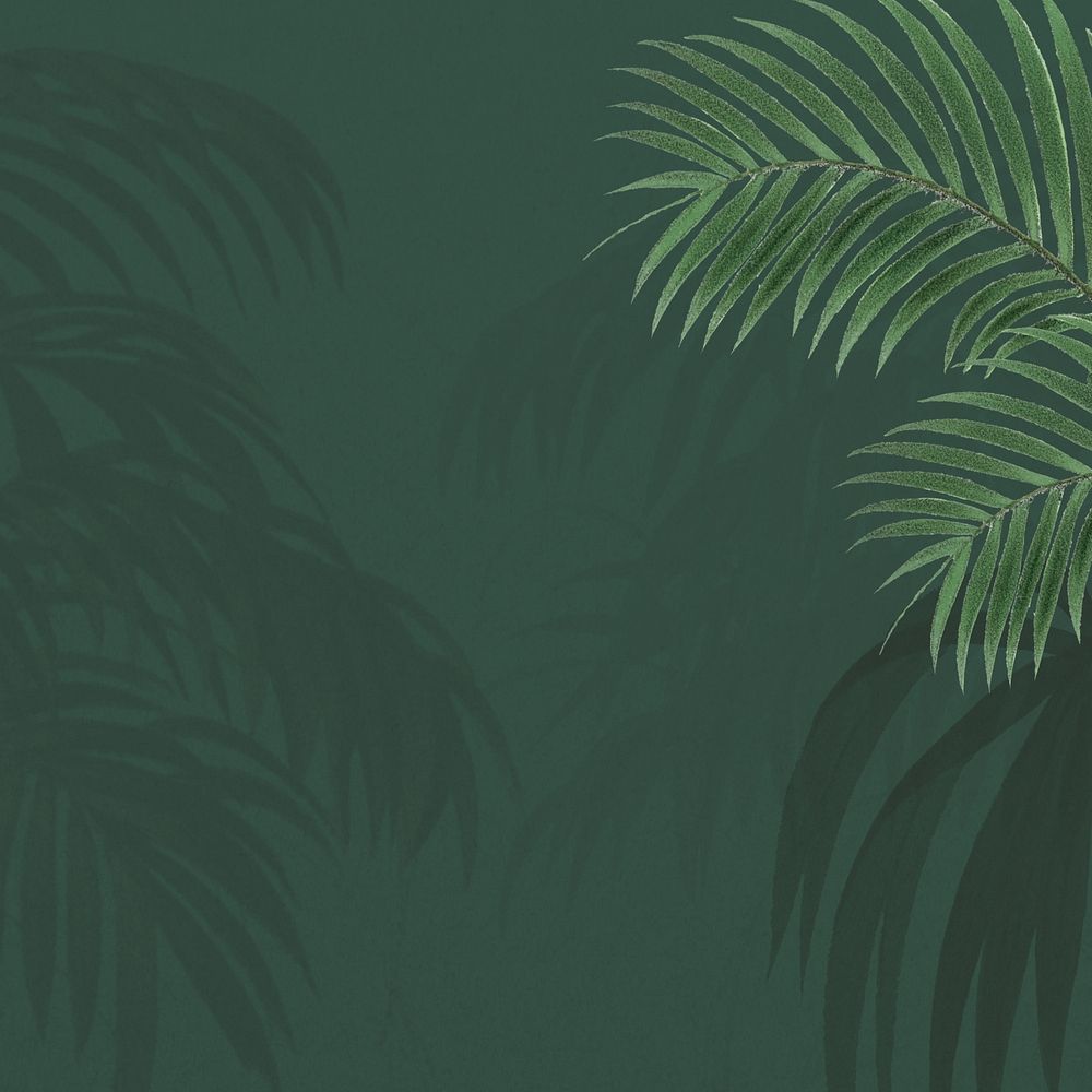 Tropical leaves dark elegance