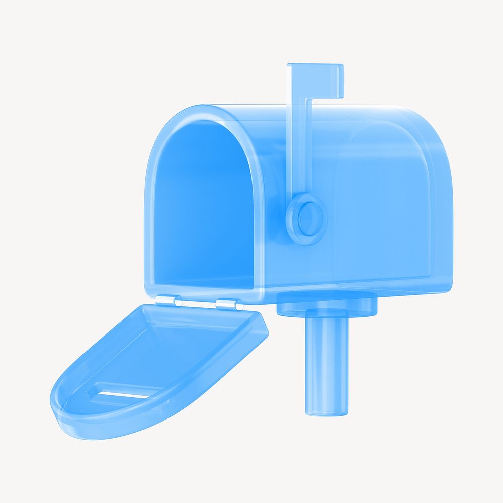 Blue mailbox, 3D illustration Premium Photo rawpixel