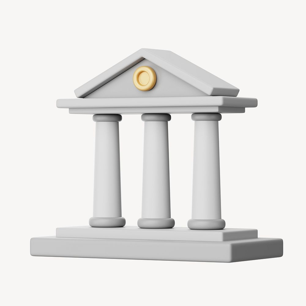 Gray courthouse building, 3D architecture Premium Photo rawpixel