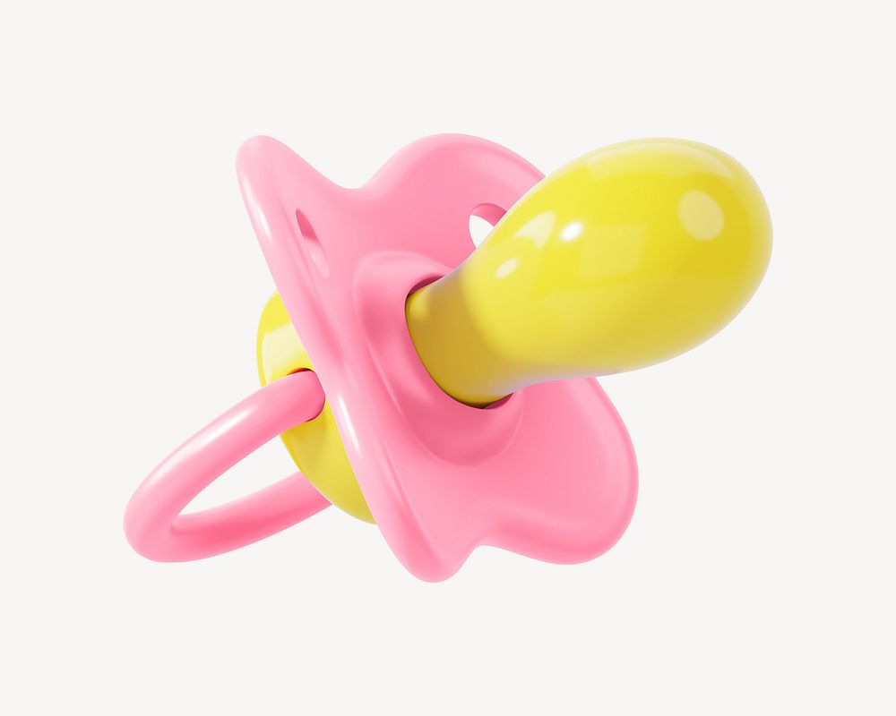 Baby pacifier, 3D rendering illustration