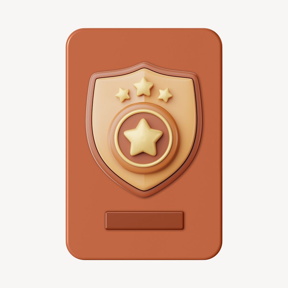 Star police badge, 3D illustration