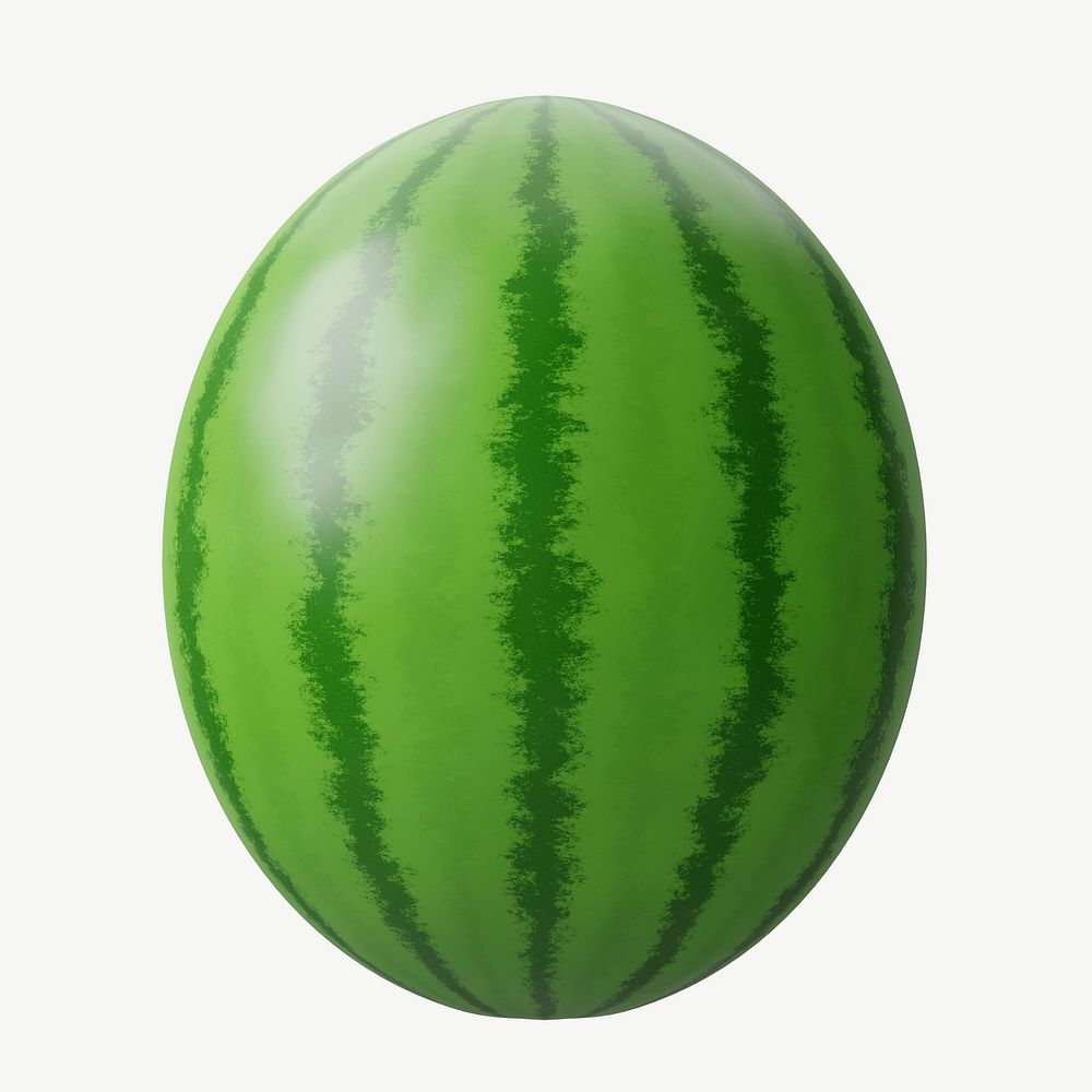 3D watermelon fruit, collage element psd