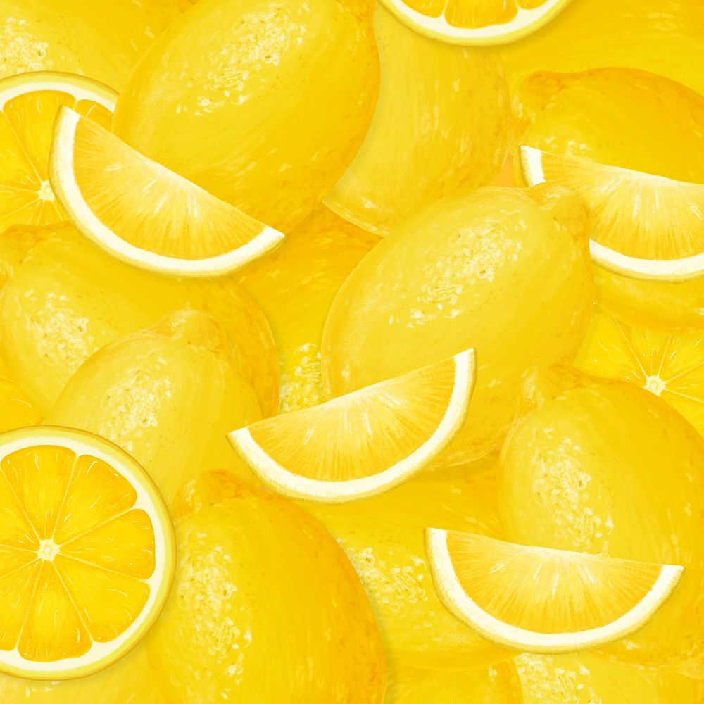 Lemon fruit pattern background