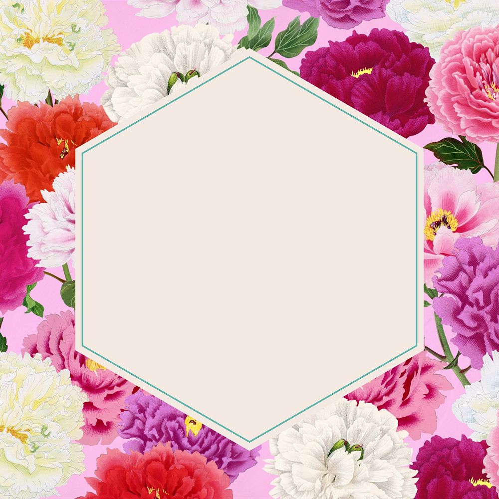Colorful carnation flower frame, feminine design