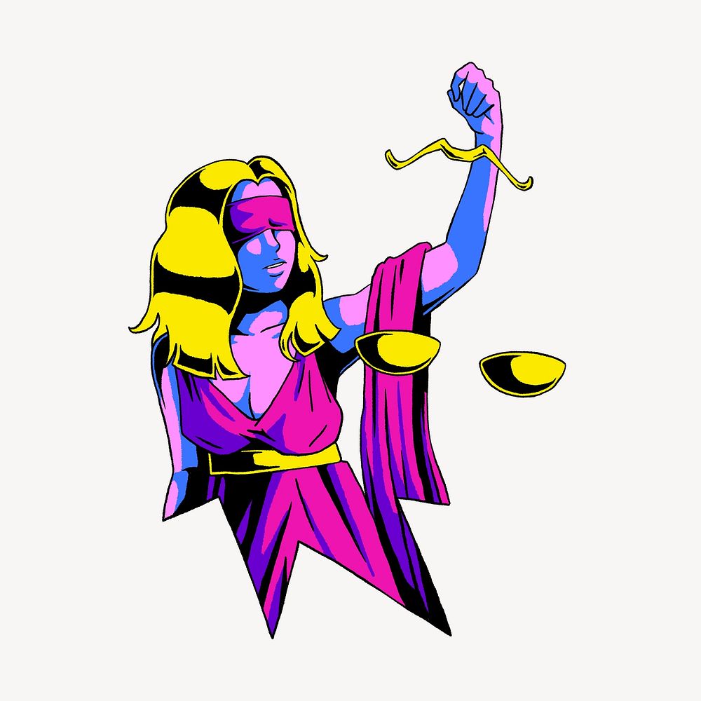 Vibrant law god illustration, isolated design