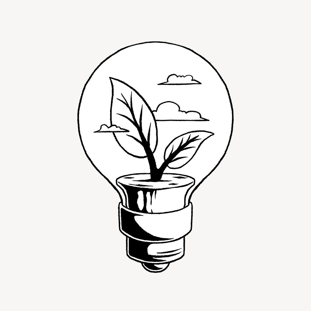 Eco light bulb element vector